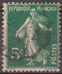 Francia 1906-37 Scott 159 Sello º Sembrador 5c France utilisé usado 